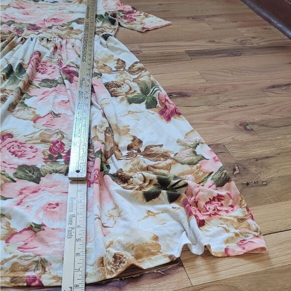 Empire Waist Floral SweetSalt Simple Midi Dress Small - Picture 3 of 7